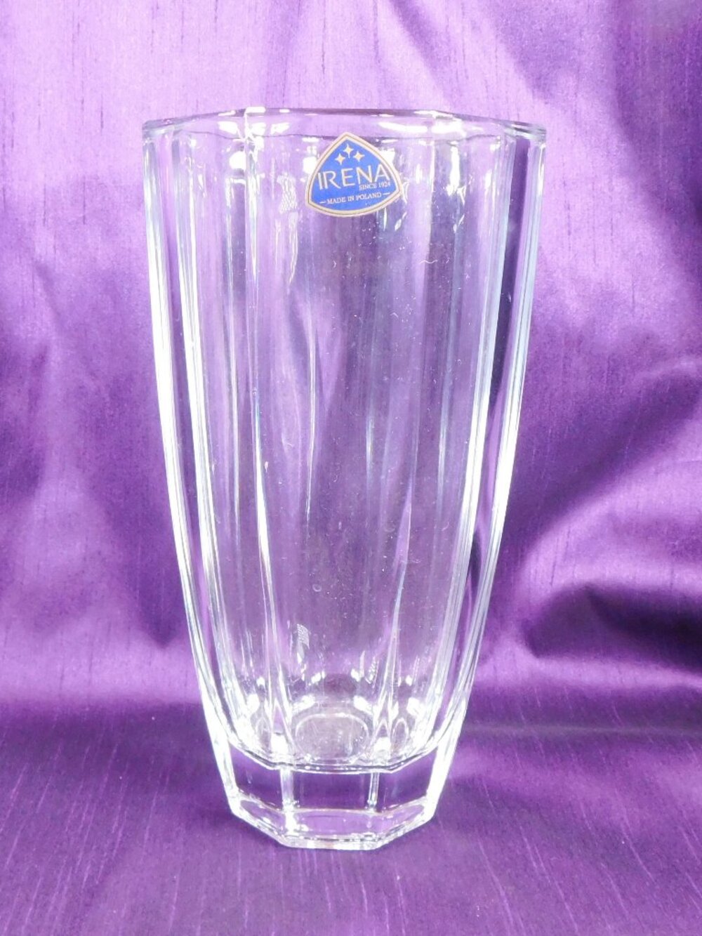 Irena Brand Cut Crystal Vase from Poland # 26610